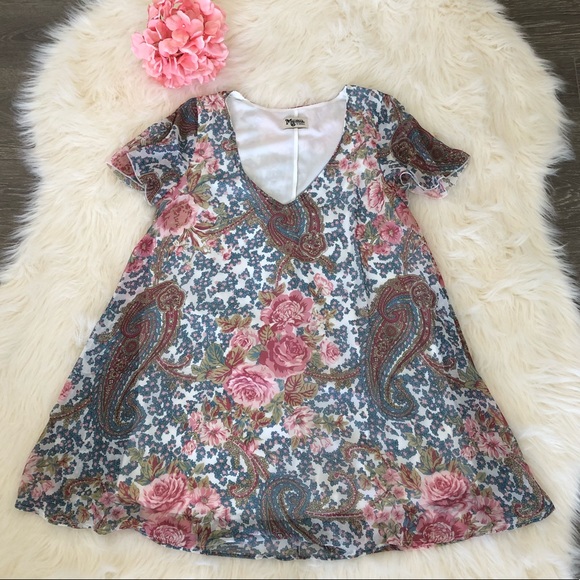 NEW Show Me Your Mumu Kylie Mini Dress Paisley - Picture 2 of 5